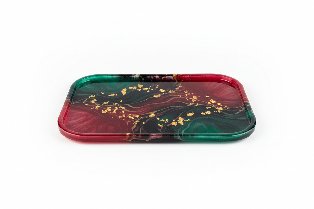 Custom Juneteenth Resin Art Tray