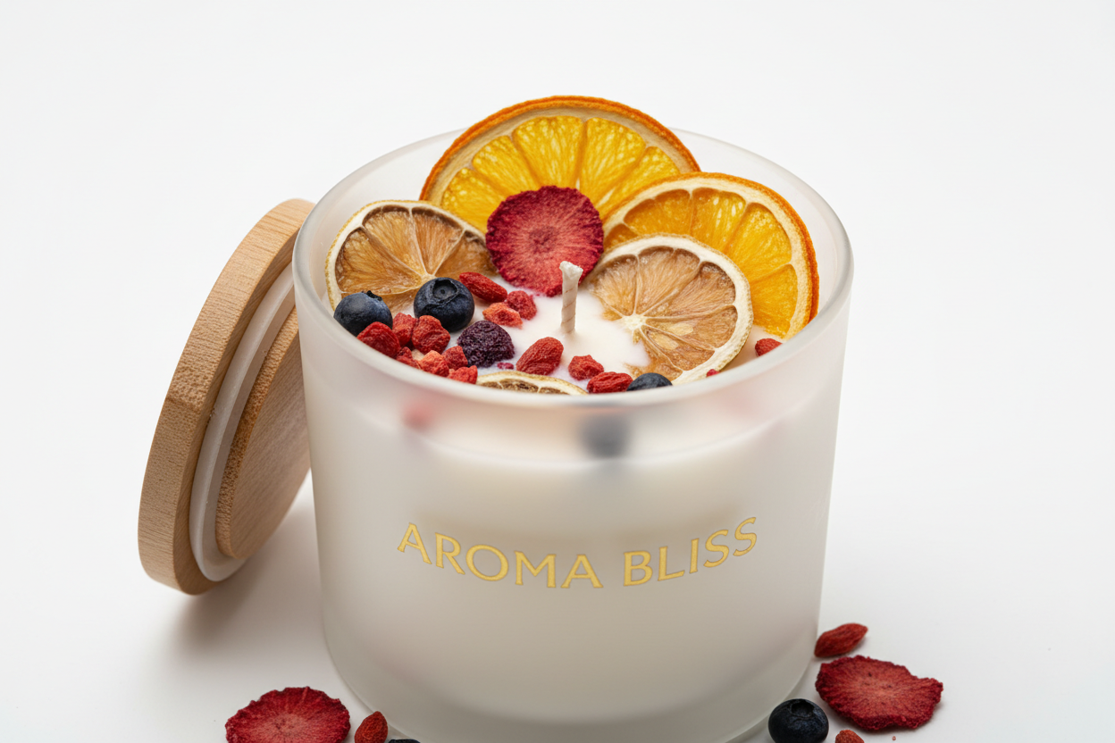 Fruit-Topped Aromatherapy Candle